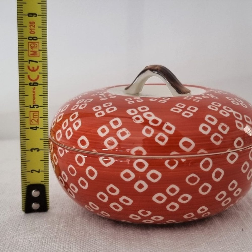 Vintage Signed Japanese Porcelain Trinket Box - Picture 6 of 8